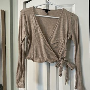 Forever 21 size L. It comes small I am usually a M